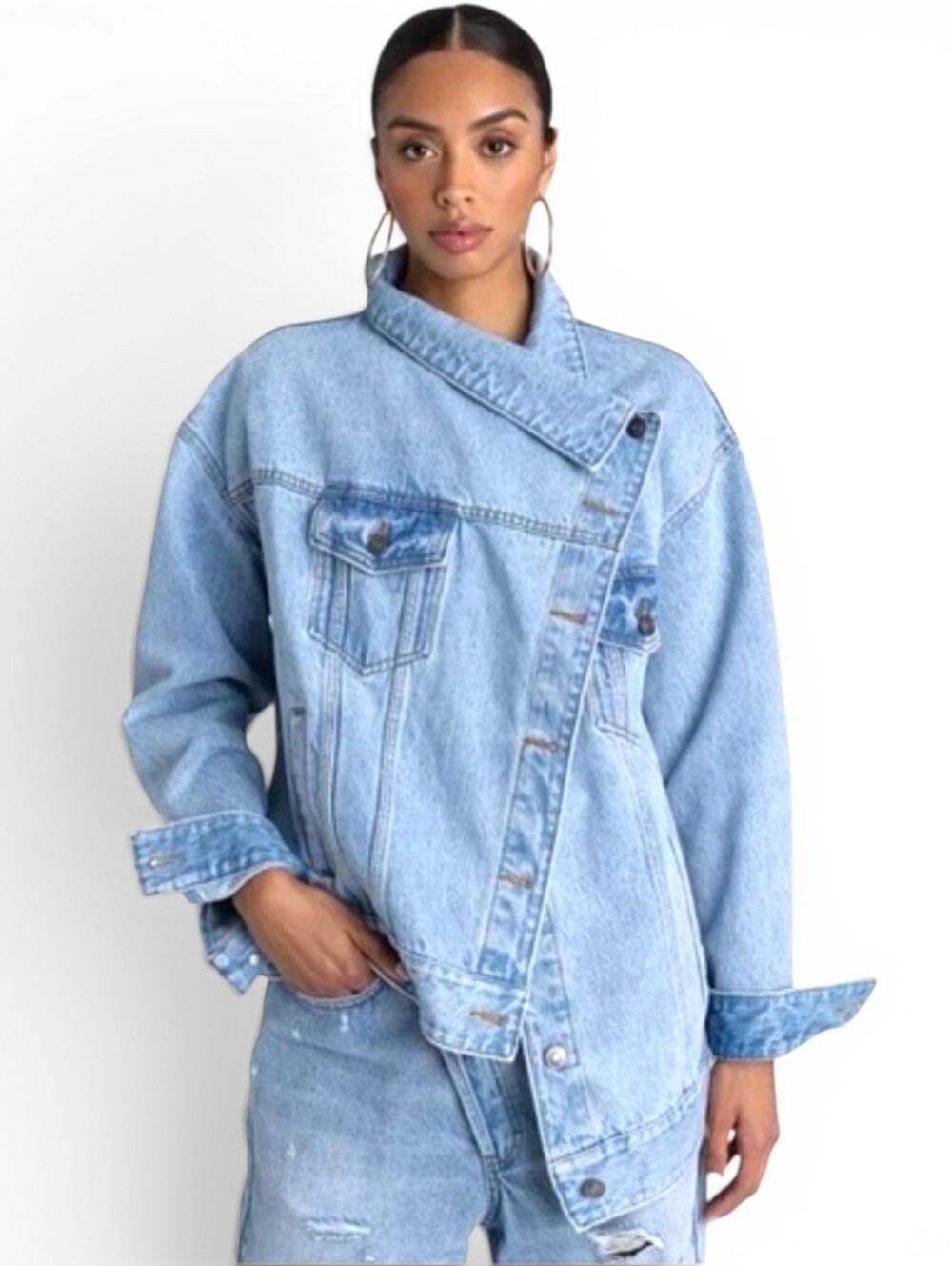 KBB by KAHLANA OVERSIZED 'The Denim Jacket' - Light Wash L
